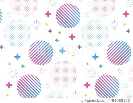 幾何流行孟菲斯無縫模式 93088190