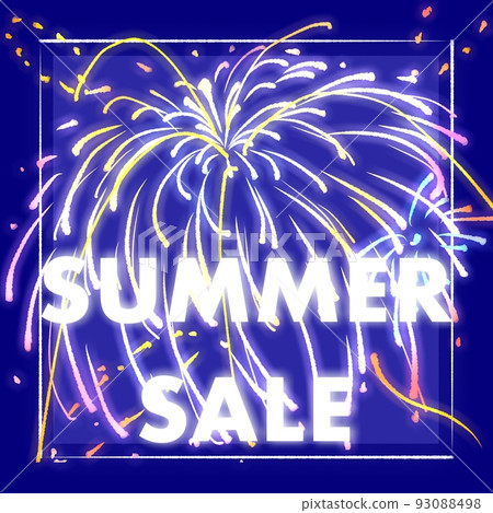 Fireworks illustration background SUMMER SALE 93088498