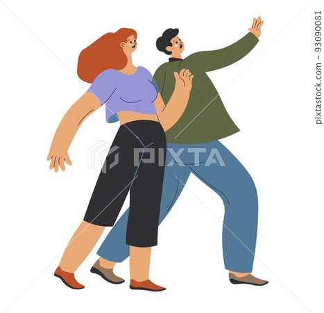 Man and woman scared people, gasping with shock Man and woman scared people, gasping with shock 93090081