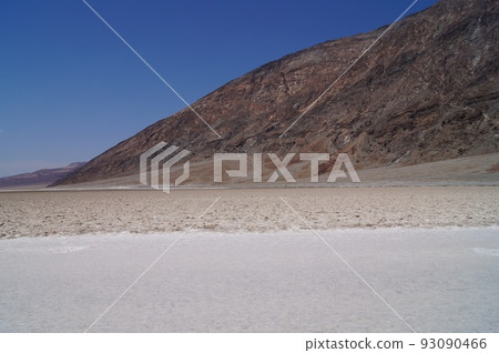 Badwater and crags in Death Valley National Park, USA 93090466