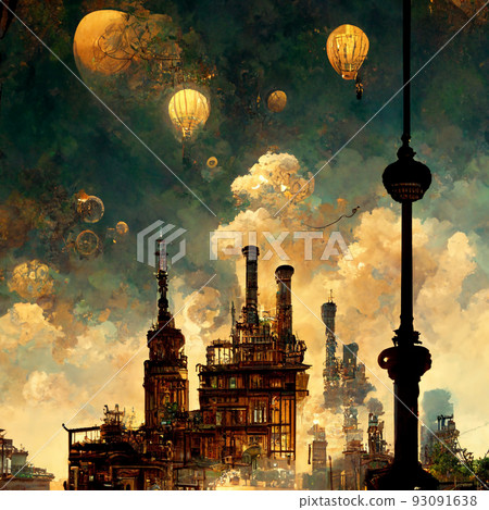 蒸汽朋克城市景觀 93091638