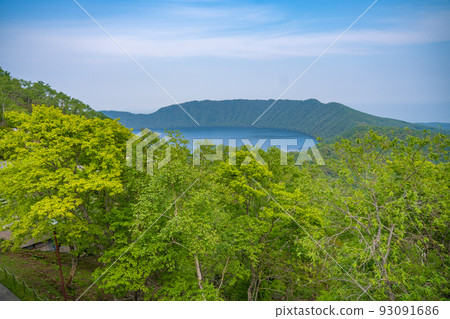 從登別熊公園看到的九多拉湖（北海道登別市） 93091686