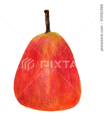 梨紅巴特手繪彩色鉛筆劃 梨紅巴特手繪彩色鉛筆劃 93092866