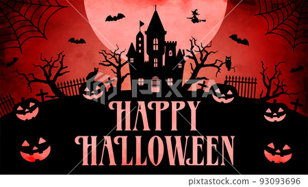 Halloween / Halloween horizontal web banner template illustration Halloween / Halloween horizontal web banner template illustration 93093696