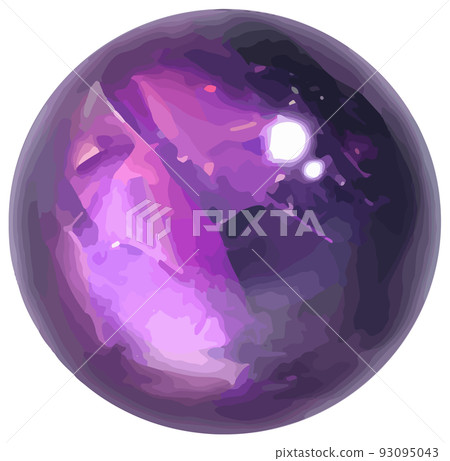 February birthstone / jewel amethyst loose vector material 93095043