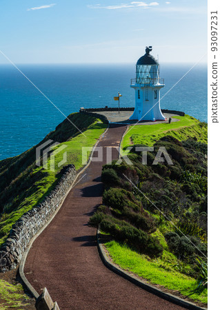 Cape Reinga lighthouse at the northernmost tip of Northland, New Zealand Cape Reinga lighthouse at the northernmost tip of Northland, New Zealand 93097231