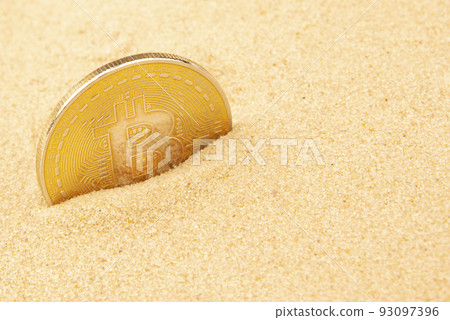 image of coin sand background  93097396