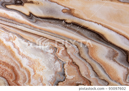 Jupiter onyx orange, brown polished slab, texture for perfect interior. 93097602