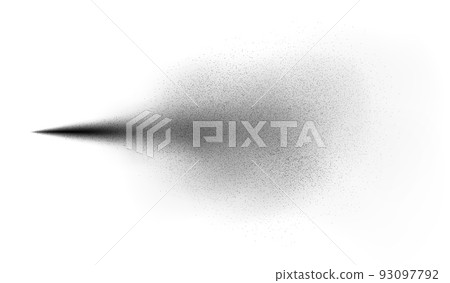 Black spray paint, atomizer or deodorant splash, sprayer effect isolated on white. 93097792