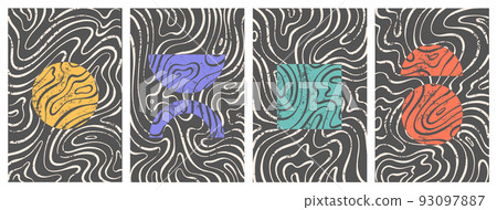Poster with abstract geometric patterns 93097887