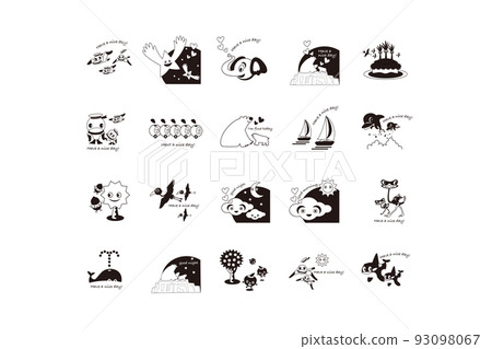Daily life of cute and unique animals, birds and nuts. Please use it in various situations with a simple touch. Daily life of cute and unique animals, birds and nuts. Please use it in various situations with a simple touch. 93098067