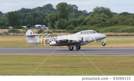 Royal Air Force Meteor T7 jet trainer take off Royal Air Force Meteor T7 jet trainer take off 93099135