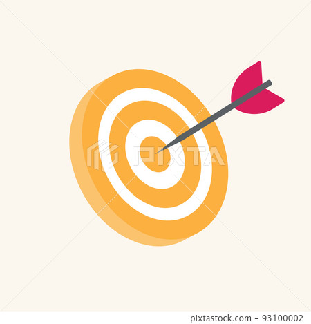 Target concept dart and dartboard icon or symbol Target concept dart and dartboard icon or symbol 93100002