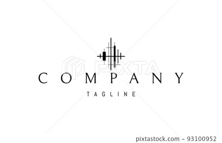 Vector logo on which an abstract image of the graph of the forex exchange. Vector logo on which an abstract image of the graph of the forex exchange. 93100952