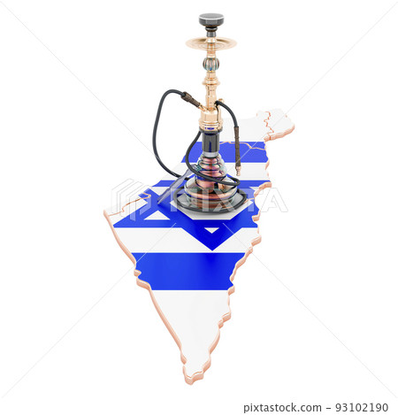 Hookan on Israeli map, 3D rendering Hookan on Israeli map, 3D rendering 93102190