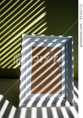 product mock up with white frame with space for text and white vase 93102712