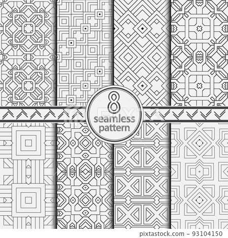 A set of the seamless vector templates A set of the seamless vector templates 93104150