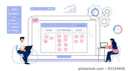 Scrum task board agile organizer Analyzing process of software development Scrum task board agile organizer Analyzing process of software development 93104606