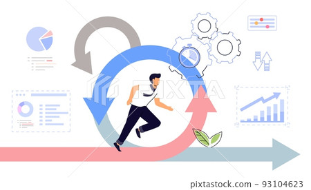 Agile development decisions methodology business concept development diagram 93104623