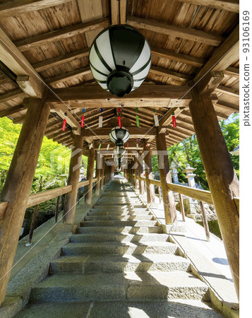 Corridor and wind chimes at Hase-dera, the head temple of summer 93106169
