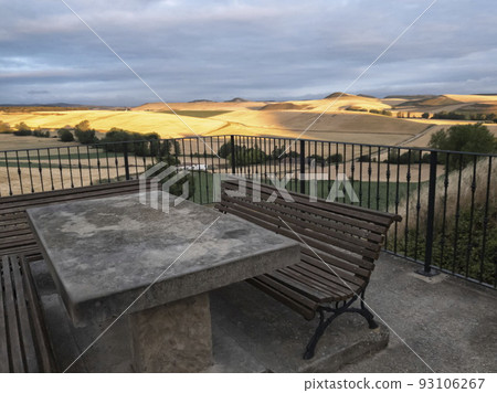 Countryside near Granon, Spain. Village on the camino de Santiago. 93106267