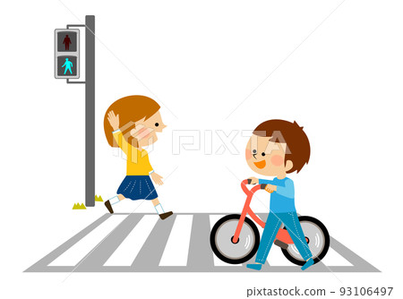 交通安全 自行車橫穿人行橫道 93106497