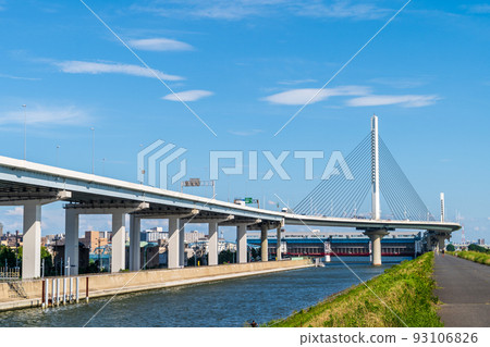 "Tokyo" Metropolitan Expressway Central Circular Route Katsushika Harp Bridge "Tokyo" Metropolitan Expressway Central Circular Route Katsushika Harp Bridge 93106826