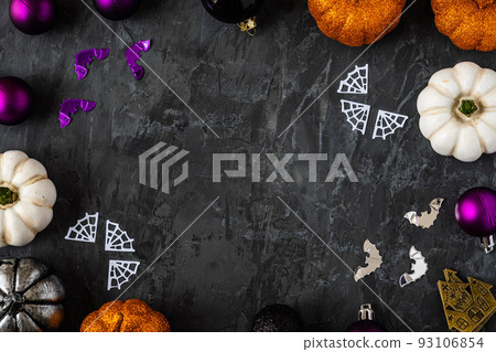 Halloween and free space (black background) 93106854