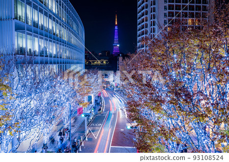 冬季城市夜景“東京”六本木櫸樹坂燈飾 冬季城市夜景“東京”六本木櫸樹坂燈飾 93108524