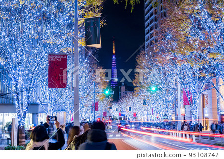 City night view "Tokyo" Roppongi Keyakizaka illumination in winter City night view "Tokyo" Roppongi Keyakizaka illumination in winter 93108742