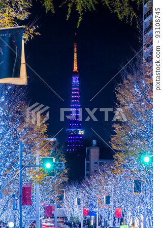 冬季城市夜景“東京”六本木櫸樹坂燈飾 93108745