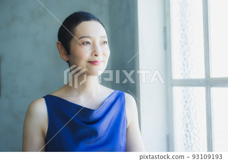 Woman in blue dress very short Woman in blue dress very short 93109193