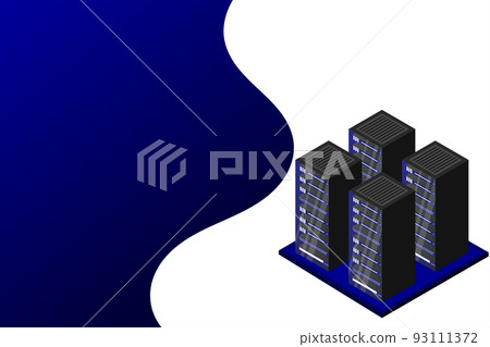 Mainframe, powered server, high technology concept, data center, cloud data storage 93111372
