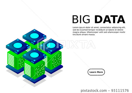 Concept of big data processing energy station of future server room rack data center Concept of big data processing energy station of future server room rack data center 93111576