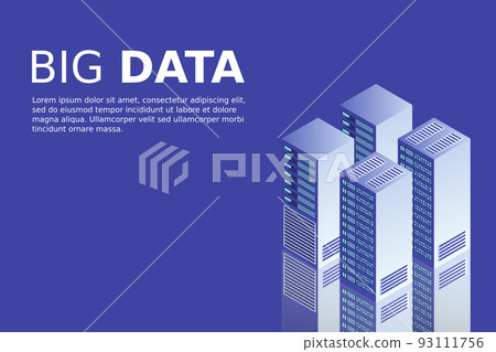 Server room isometric, Cloud storage data, Data center, Big data processing and computing technology Server room isometric, Cloud storage data, Data center, Big data processing and computing technology 93111756