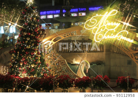 the Christmas light in the street, hong kong 27 Dec 2011 93112958