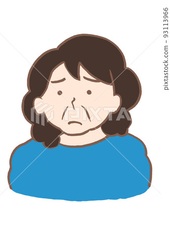 一名精神分裂症婦女錶情不安的插圖 一名精神分裂症婦女錶情不安的插圖 93113966