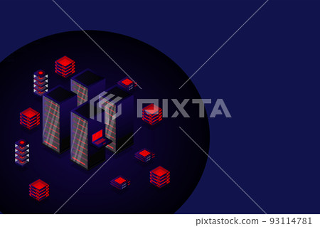 Mainframe, powered server, high technology concept, data center, cloud data storage 93114781