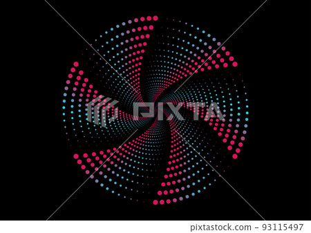 abstract background spiral dot pink and blue color with background vector illustration 93115497