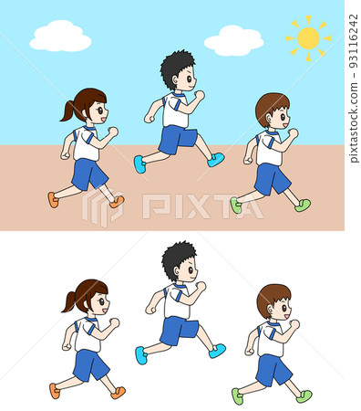 一個穿著運動服的孩子 一個穿著運動服的孩子 93116242
