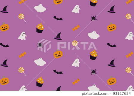 Halloween icon seamless pattern 93117624