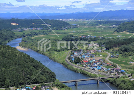 Aso area of Futatsui town seen from Mt. Nanaza 93118484
