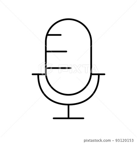 thin line microphone icon thin line microphone icon 93120153