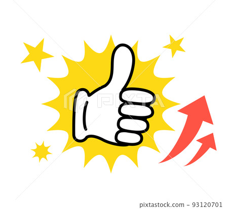 Good mark icon and upward rising arrow - Stock Illustration [93120701 ...