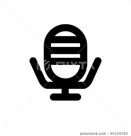 小麥克風圖標。播客和音頻。 93120763