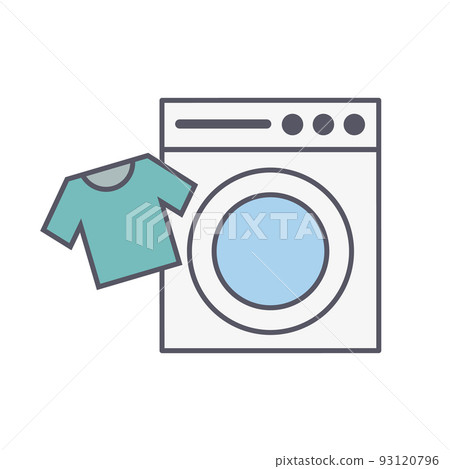 Washing machine and t-shirt icon. vector. Washing machine and t-shirt icon. vector. 93120796