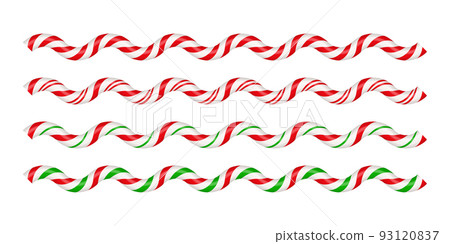Christmas candy cane circle frame with red and white striped. Xmas border with striped candy lollipop pattern. Blank christmas and new year template. Vector illustration isolated on white background Christmas candy cane circle frame with red and white striped. Xmas border with striped candy lollipop pattern. Blank christmas and new year template. Vector illustration isolated on white background 93120837