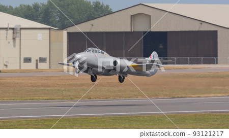 Royal Air Force Meteor T7 jet trainer take off Royal Air Force Meteor T7 jet trainer take off 93121217