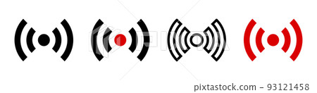Live delivery and real-time delivery icon set Live delivery and real-time delivery icon set 93121458