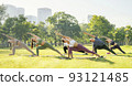 Yoga at park, 93121485